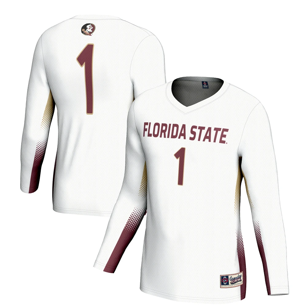 Youth GameDay Greats #1 White Florida State Seminoles Lightweight Women's Volleyball Jersey
