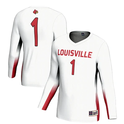 Youth GameDay Greats #1 White Louisville Cardinals Lightweight Women's Volleyball Jersey