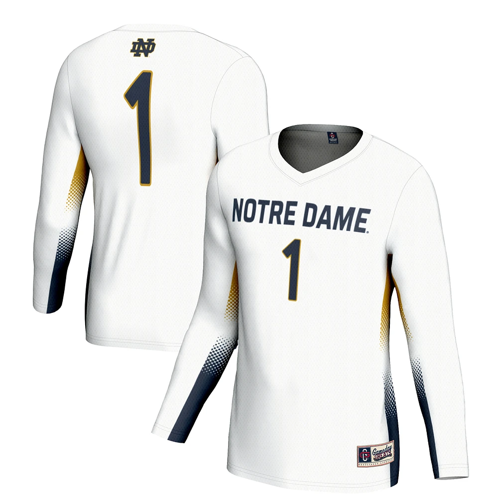 Unisex GameDay Greats #1 White Notre Dame Fighting Irish Lightweight Volleyball Jersey
