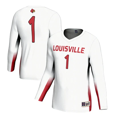 Unisex GameDay Greats #1 White Louisville Cardinals Lightweight Volleyball Jersey