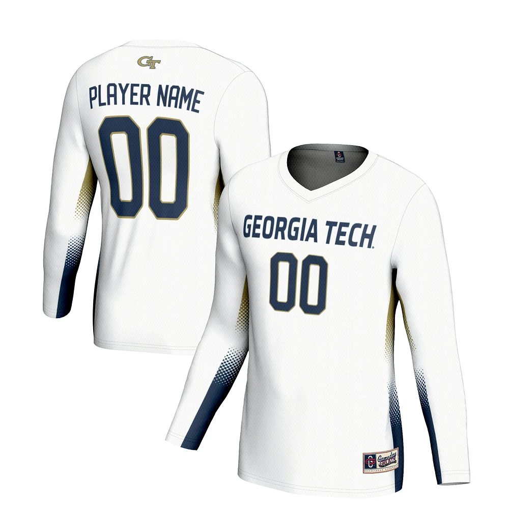 Youth GameDay Greats White Georgia Tech Yellow Jackets NIL Lightweight Volleyball Jersey