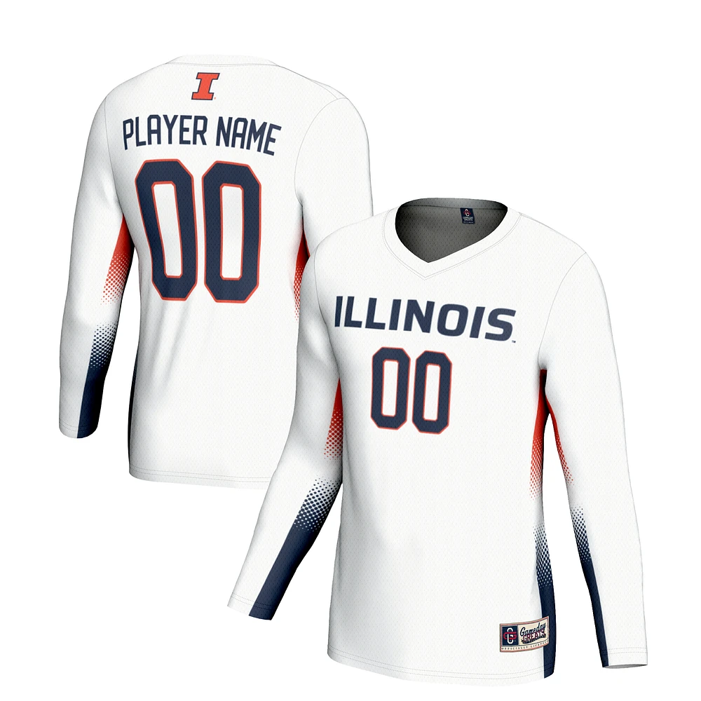 Unisex GameDay Greats White Illinois Fighting Illini NIL Lightweight Volleyball Jersey