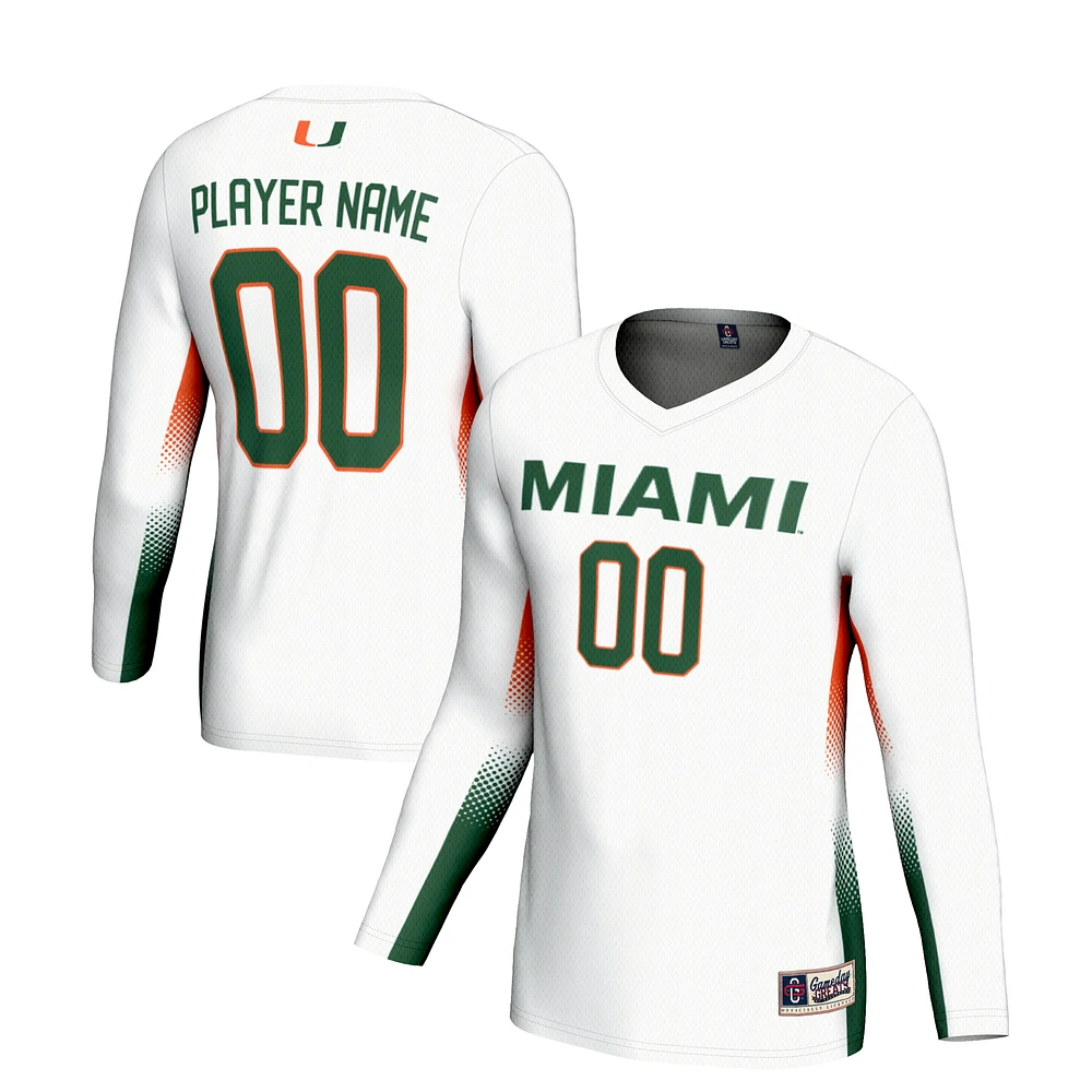 Unisex GameDay Greats White Miami Hurricanes NIL Lightweight Volleyball Jersey