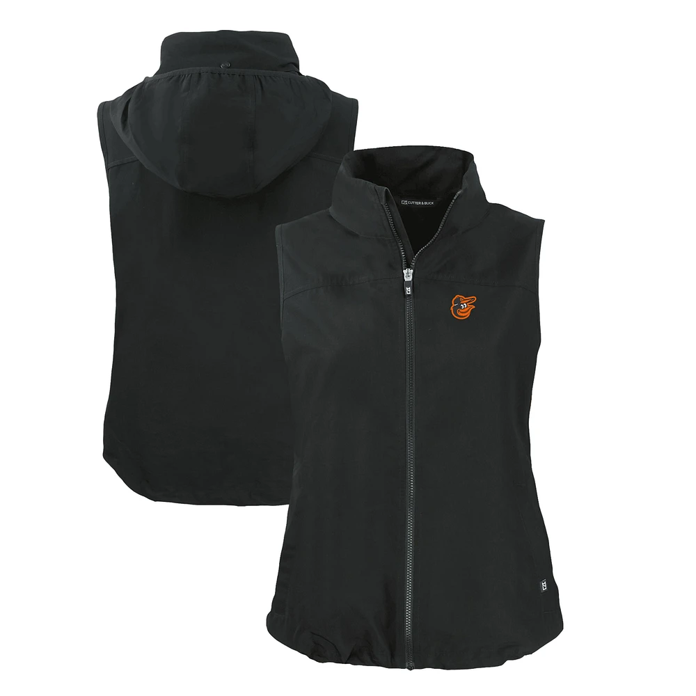 Women's Cutter & Buck Baltimore Orioles Charter Eco Recycled Full-Zip Vest
