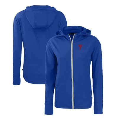 Women's Cutter & Buck Royal Philadelphia Phillies Daybreak Eco Recycled Full-Zip Hoodie