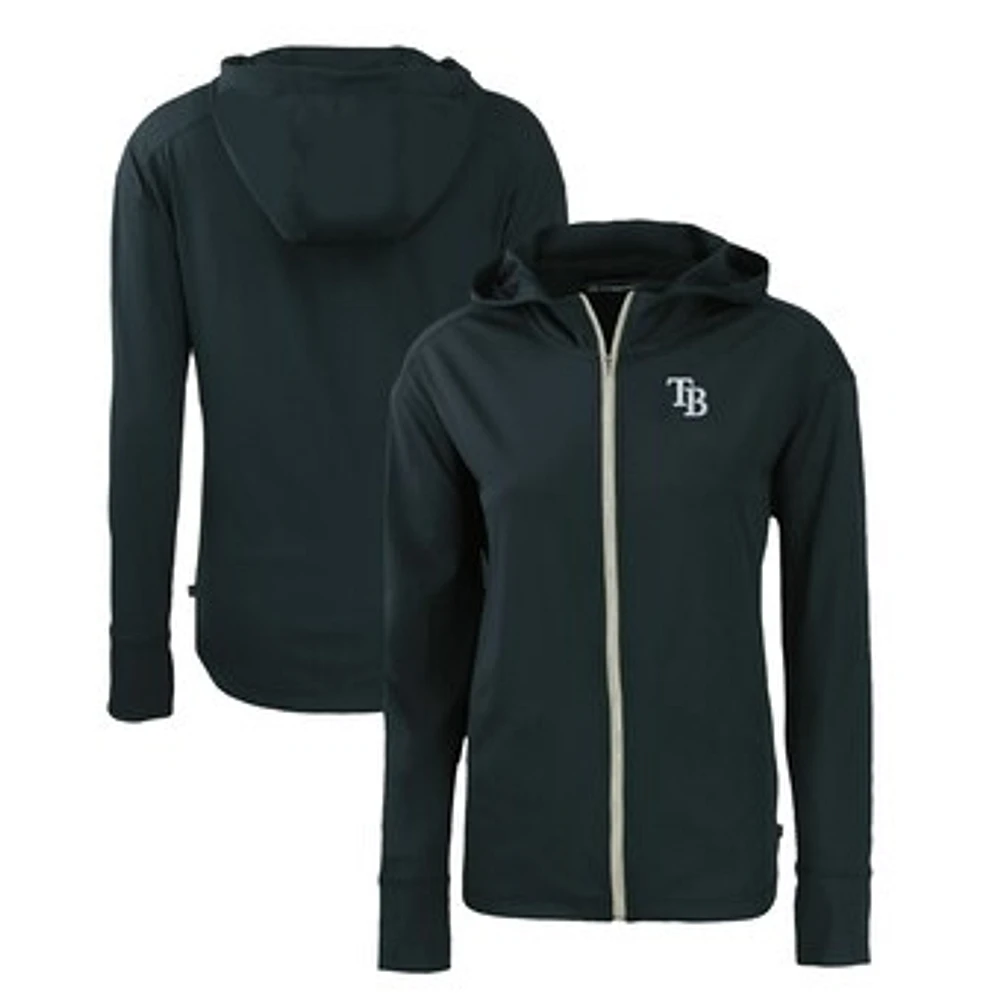 Women's Cutter & Buck Navy Tampa Bay Rays Daybreak Eco Recycled Full-Zip Hoodie