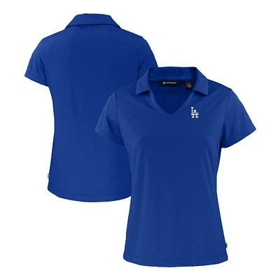 Women's Cutter & Buck Royal Los Angeles Dodgers Daybreak Eco Recycled V-Neck Polo