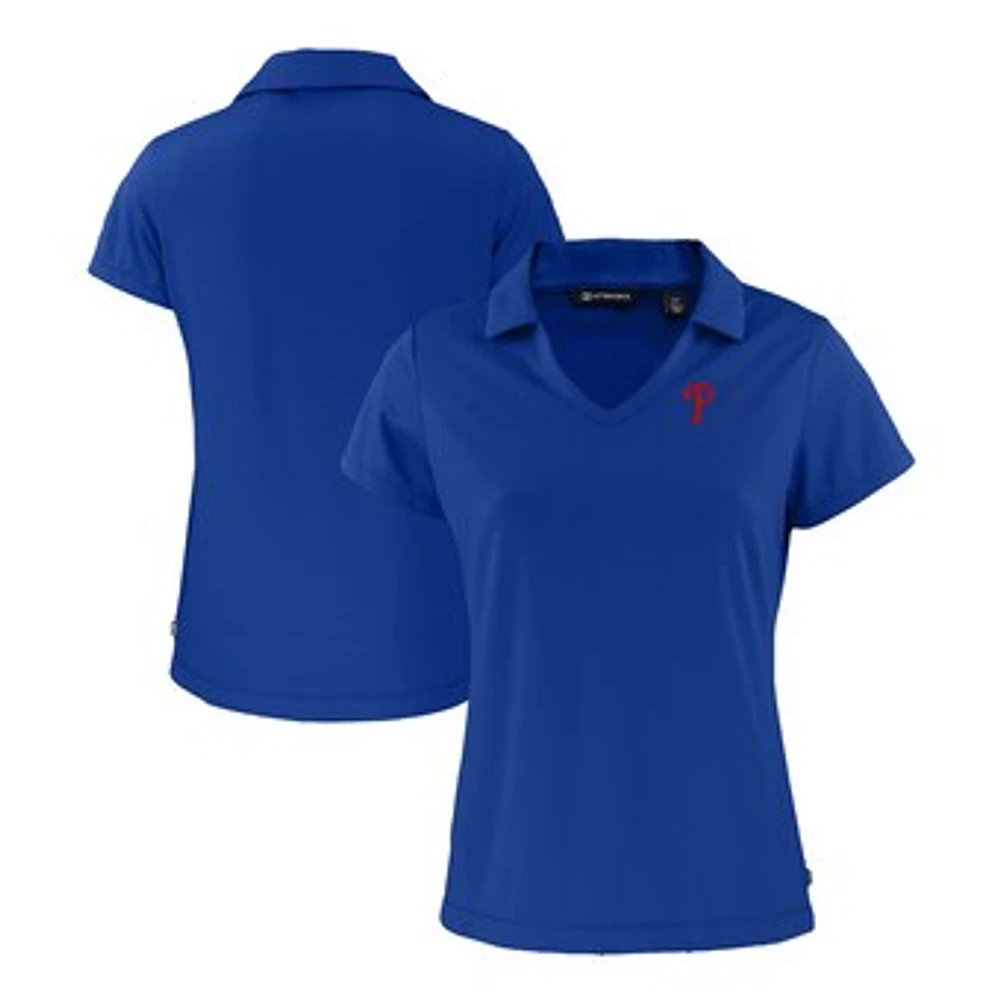 Women's Cutter & Buck Royal Philadelphia Phillies Daybreak Eco Recycled V-Neck Polo