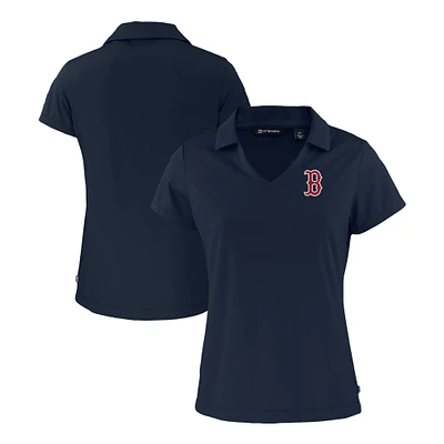 Women's Cutter & Buck Navy Boston Red Sox Daybreak Eco Recycled V-Neck Polo