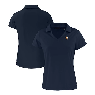 Women's Cutter & Buck Navy Houston Astros Daybreak Eco Recycled V-Neck Polo