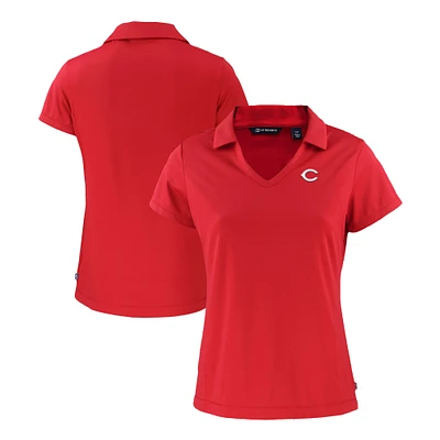 Women's Cutter & Buck Red Cincinnati Reds Daybreak Eco Recycled V-Neck Polo