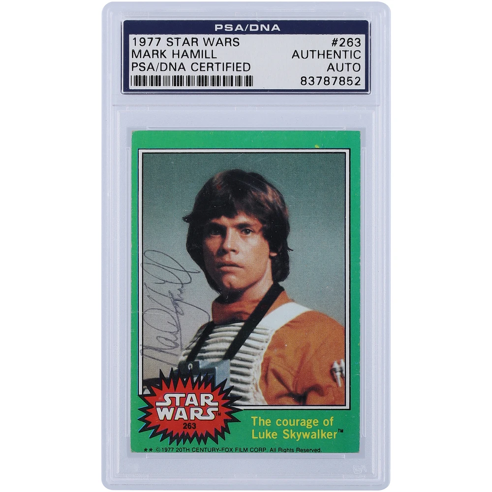 Mark Hamill Autographed 1977 Topps Star Wars #263 PSA Authenticated Card