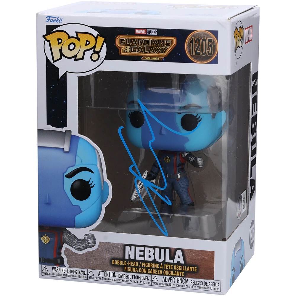 Karen Gillan Guardians of the Galaxy Autographed Nebula #1205 Funko Pop! Vinyl Figure - Signed in Blue Paint - BAS