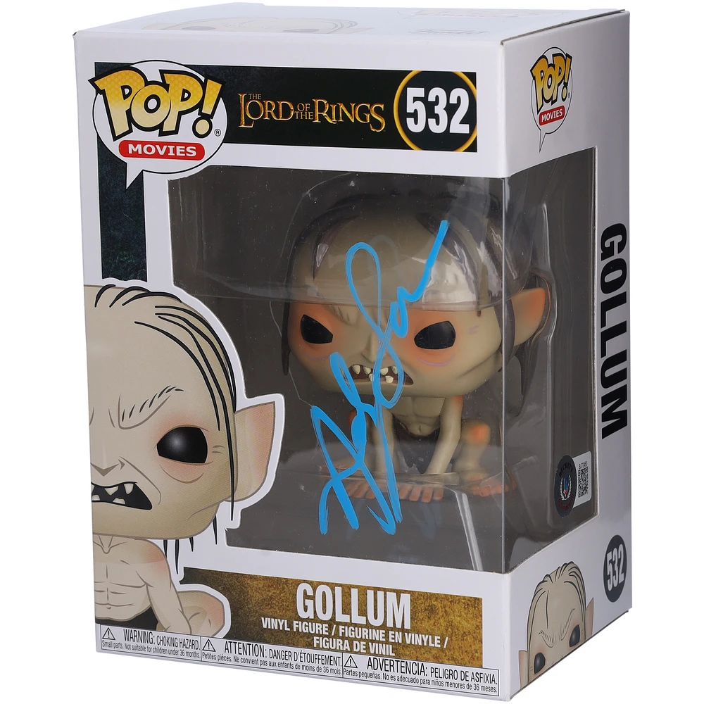 Andy Serkis Lord of the Rings Autographed Gollum #532 Funko Pop! Vinyl Figure - Signed in Blue Paint - BAS