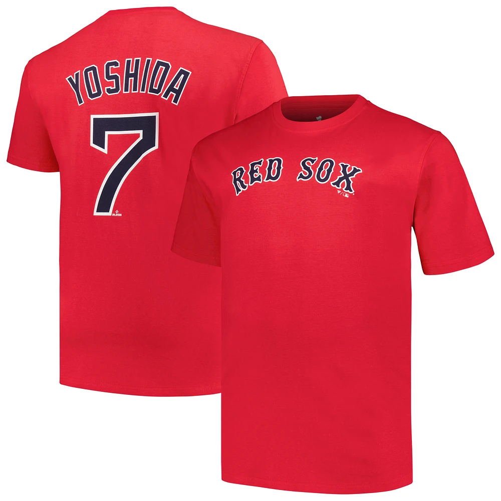 Men's Masataka Yoshida Red Boston Sox Big & Tall Name Number T-Shirt