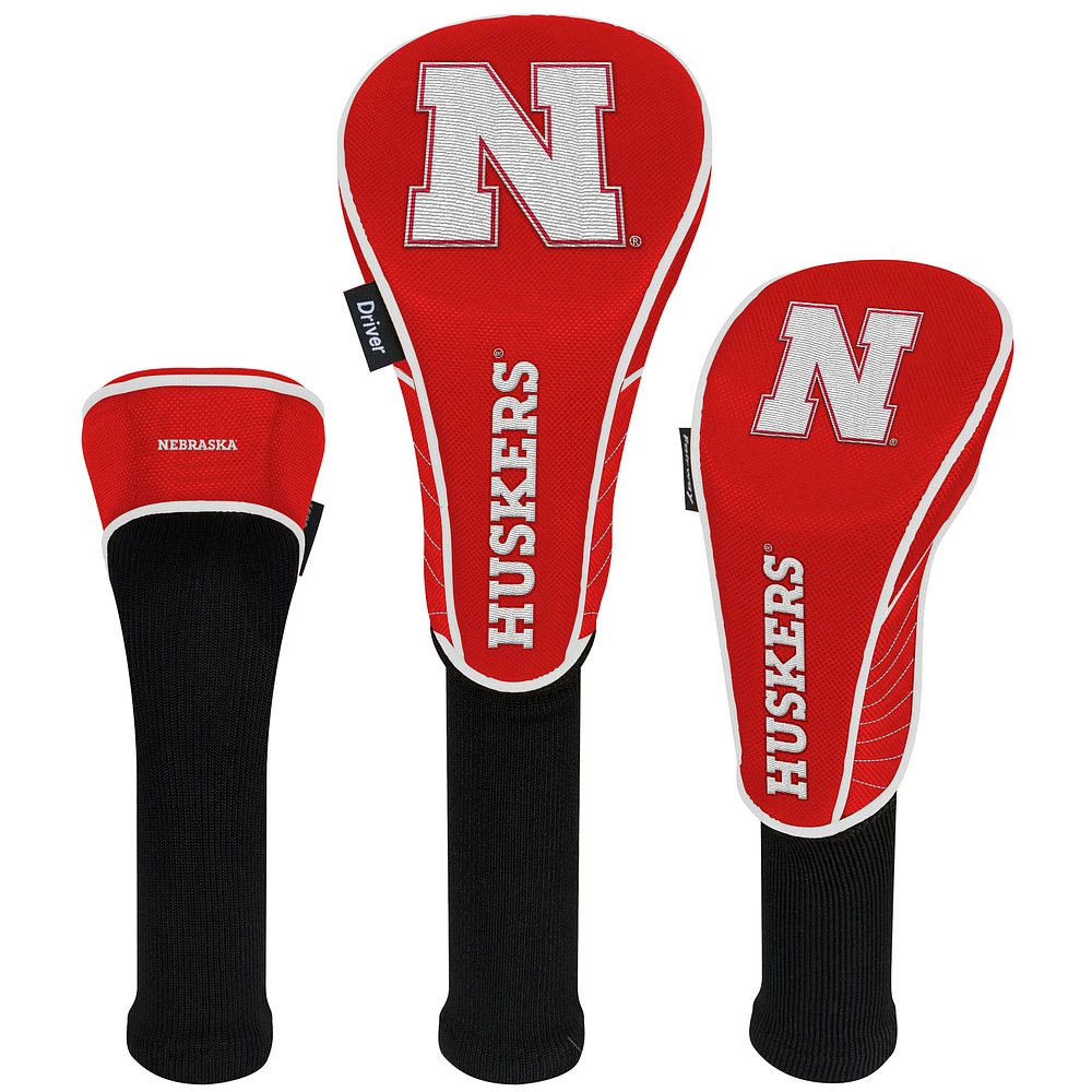 WinCraft Nebraska Huskers Three-Pack Golf Club Headcover Set