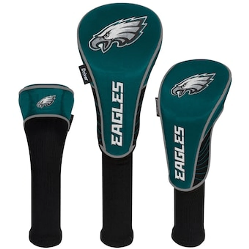 WinCraft Philadelphia Eagles Three-Pack Golf Club Headcover Set