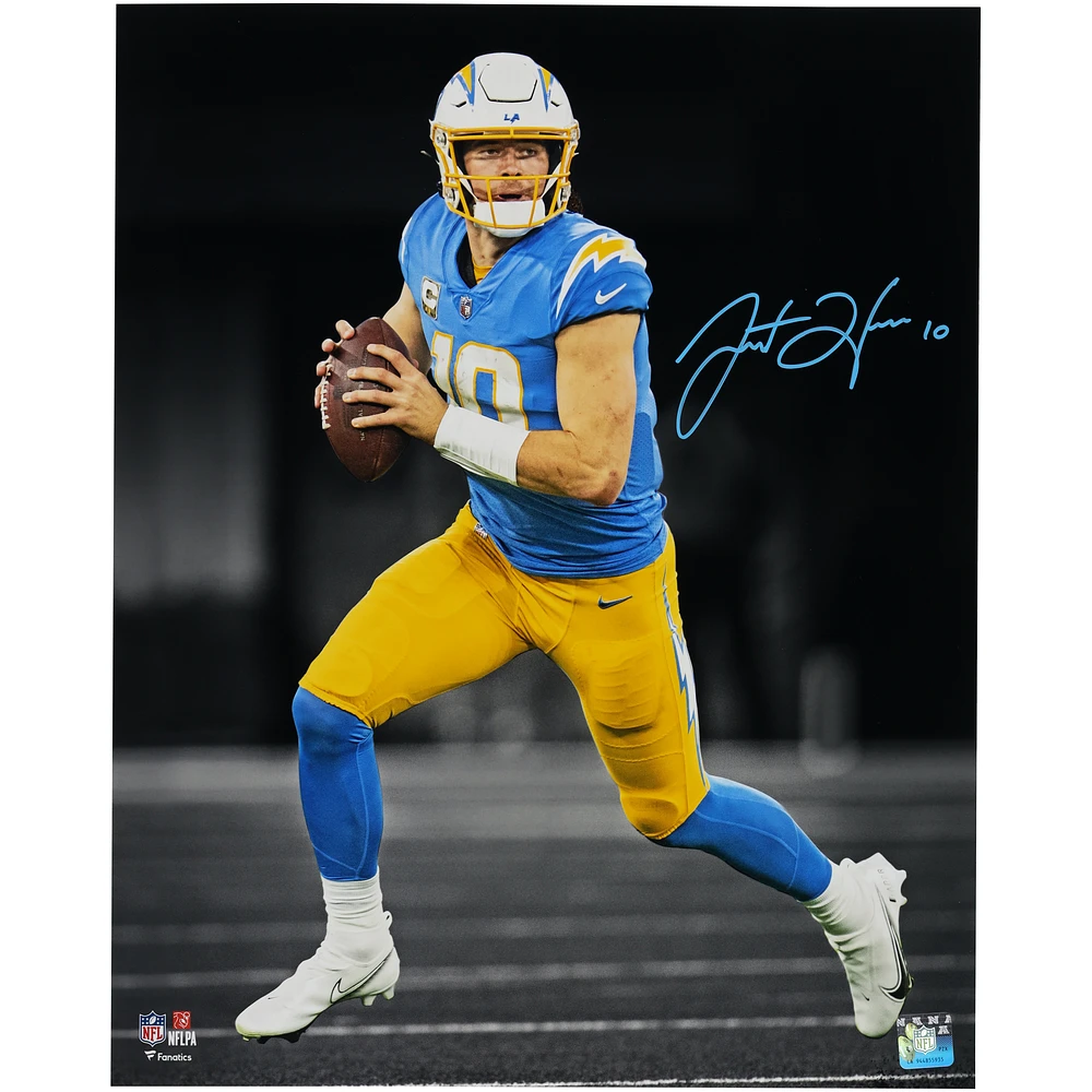 Justin Herbert Los Angeles Chargers Autographed 16" x 20" Spotlight Photograph