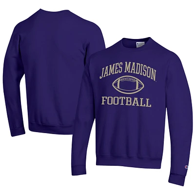 Men's Champion James Madison Dukes Football Powerblend Pullover Sweatshirt