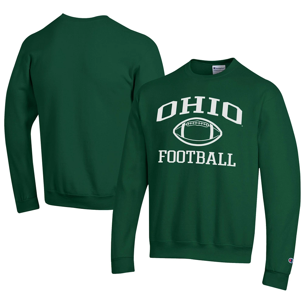 Men's Champion Ohio Bobcats Football Powerblend Pullover Sweatshirt