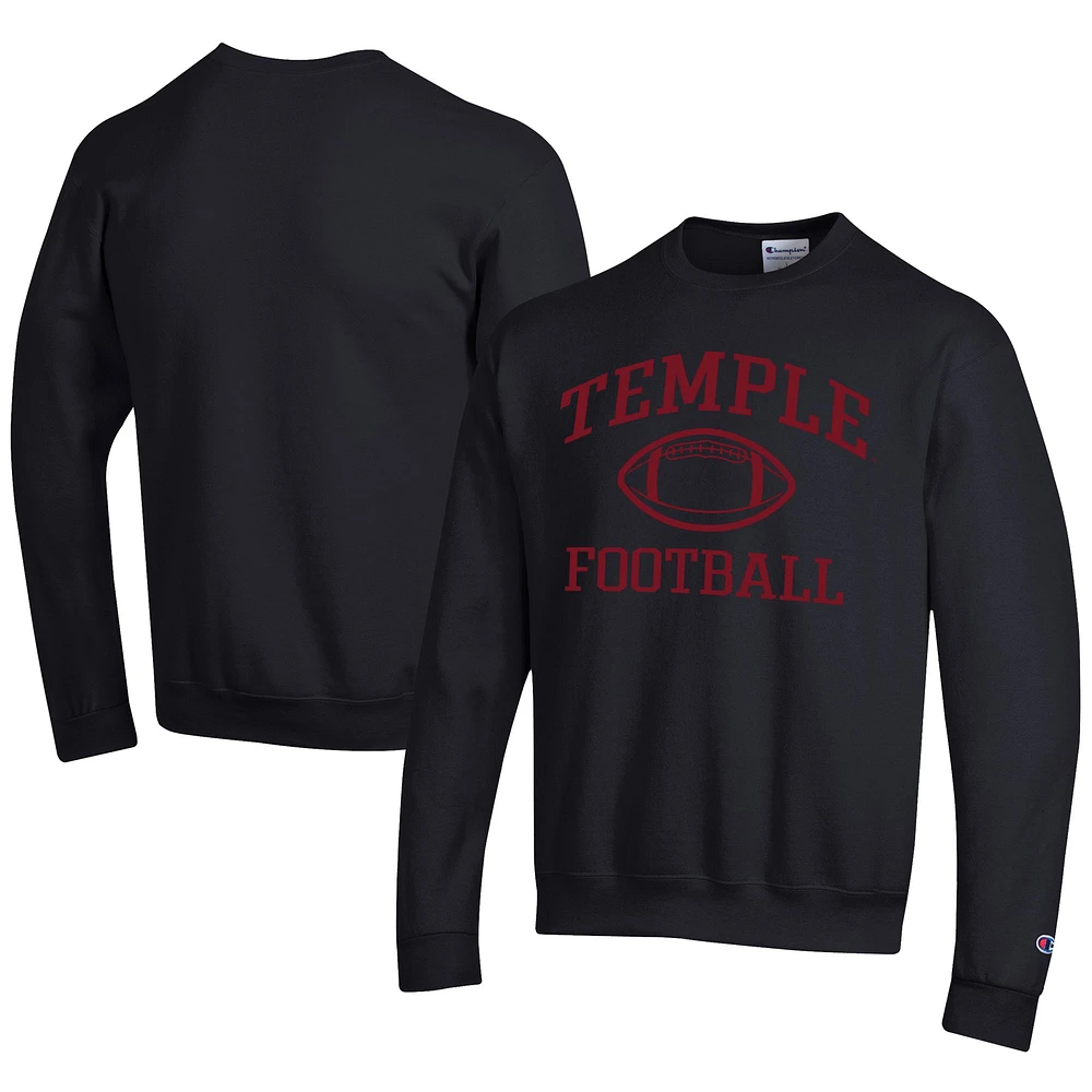 Men's Champion Temple Owls Football Powerblend Pullover Sweatshirt