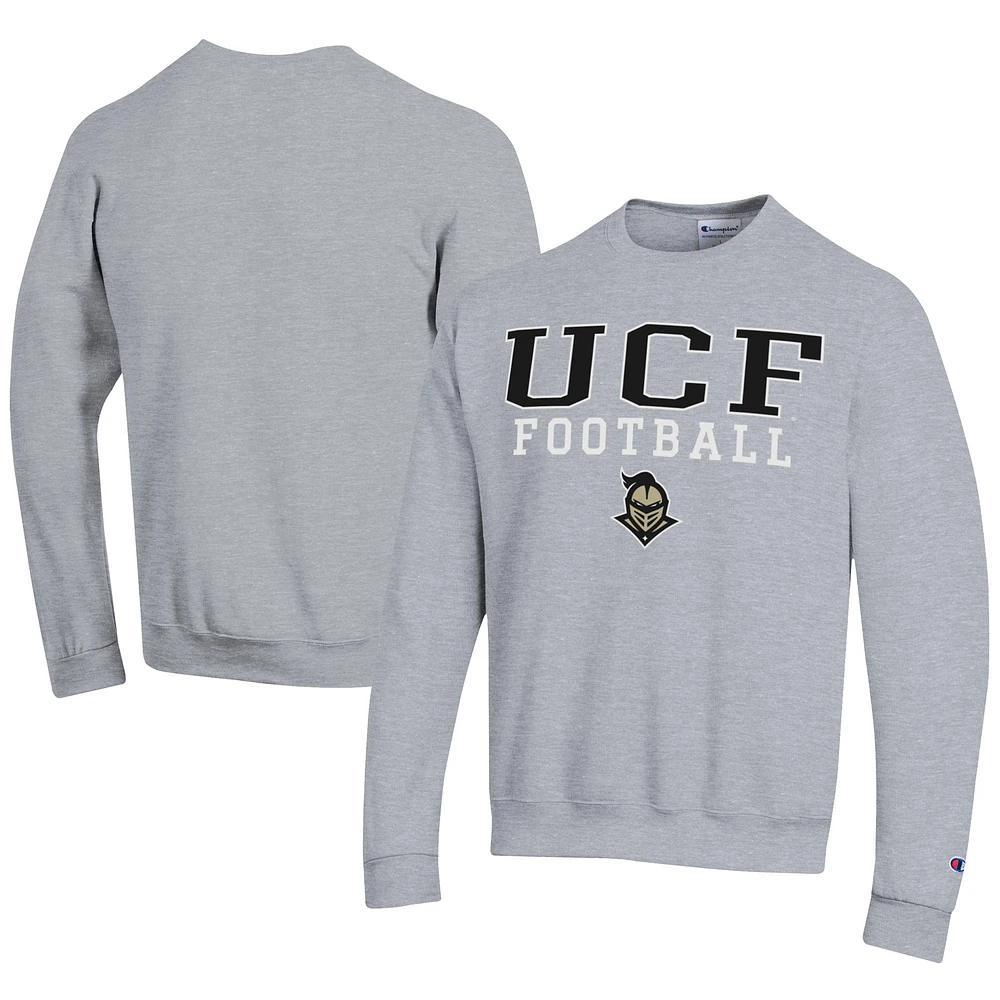 Men's Champion Gray UCF Knights Football Powerblend Pullover Sweatshirt