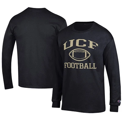 Men's Champion Black UCF Knights Football Jersey Long Sleeve T-Shirt