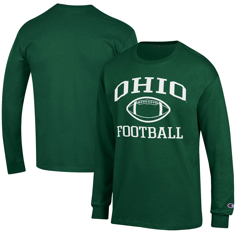 Men's Champion Ohio Bobcats Football Jersey Long Sleeve T-Shirt