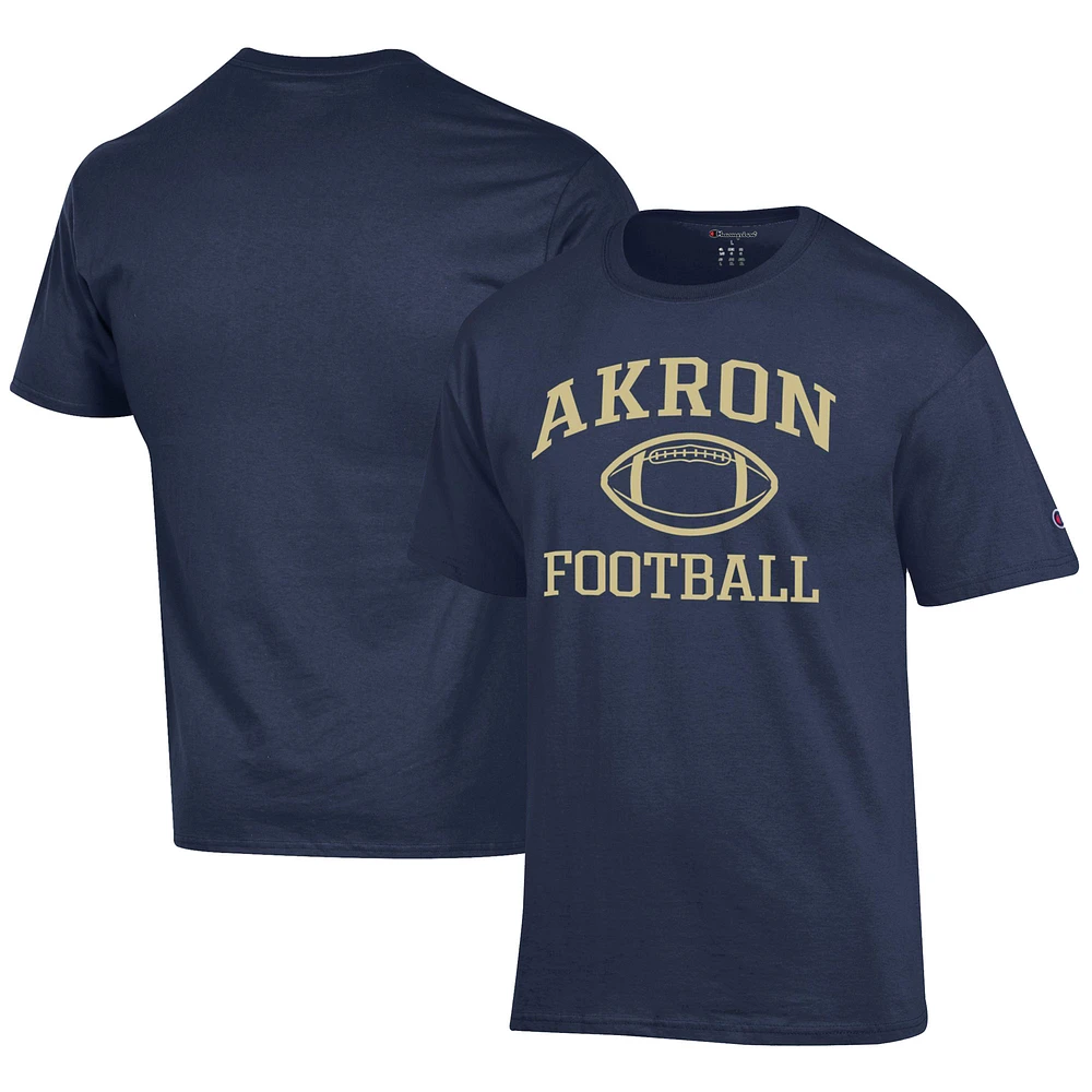 Men's Champion Navy Akron Zips Football Jersey T-Shirt