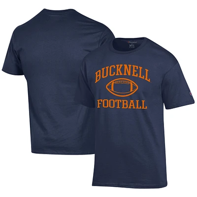 Men's Champion Navy Bucknell Bison Football Jersey T-Shirt