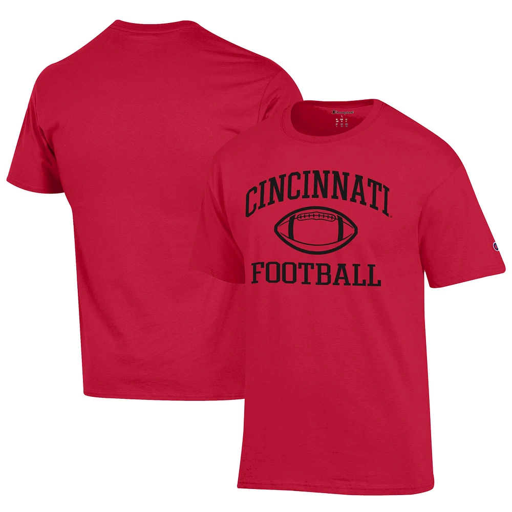 Men's Champion Red Cincinnati Bearcats Football Jersey T-Shirt