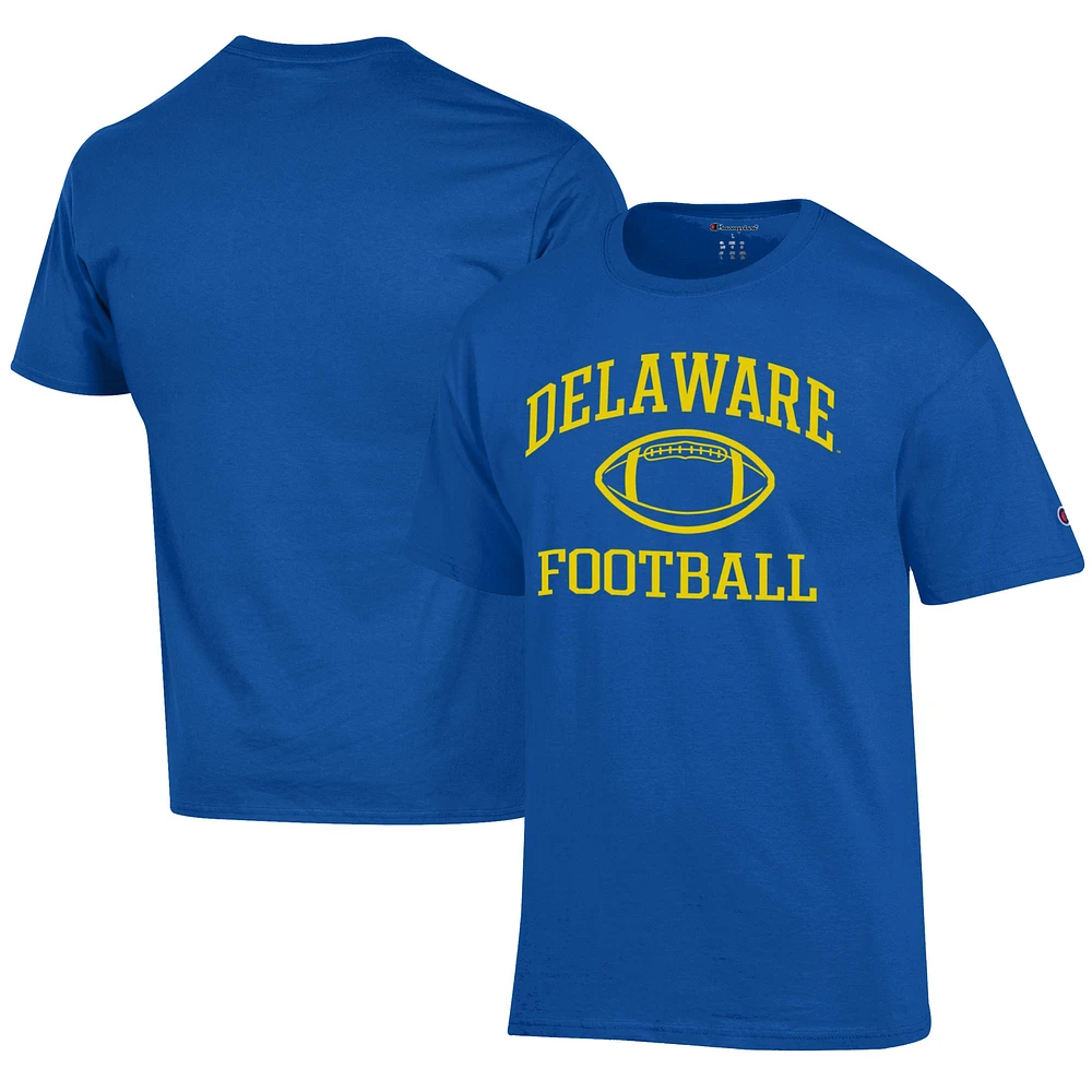 Men's Champion Royal Delaware Fightin' Blue Hens Football Jersey T-Shirt