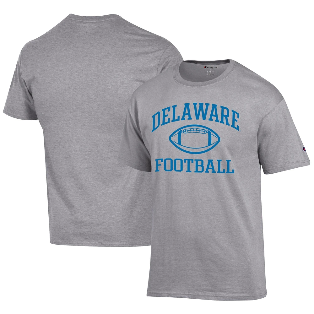 Men's Champion Gray Delaware Fightin' Blue Hens Football Jersey T-Shirt