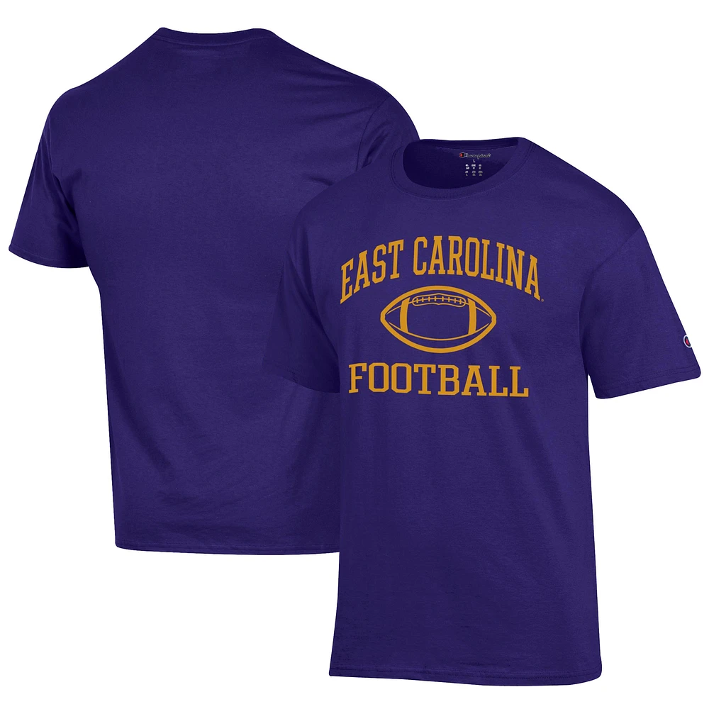 Men's Champion Purple ECU Pirates Football Jersey T-Shirt