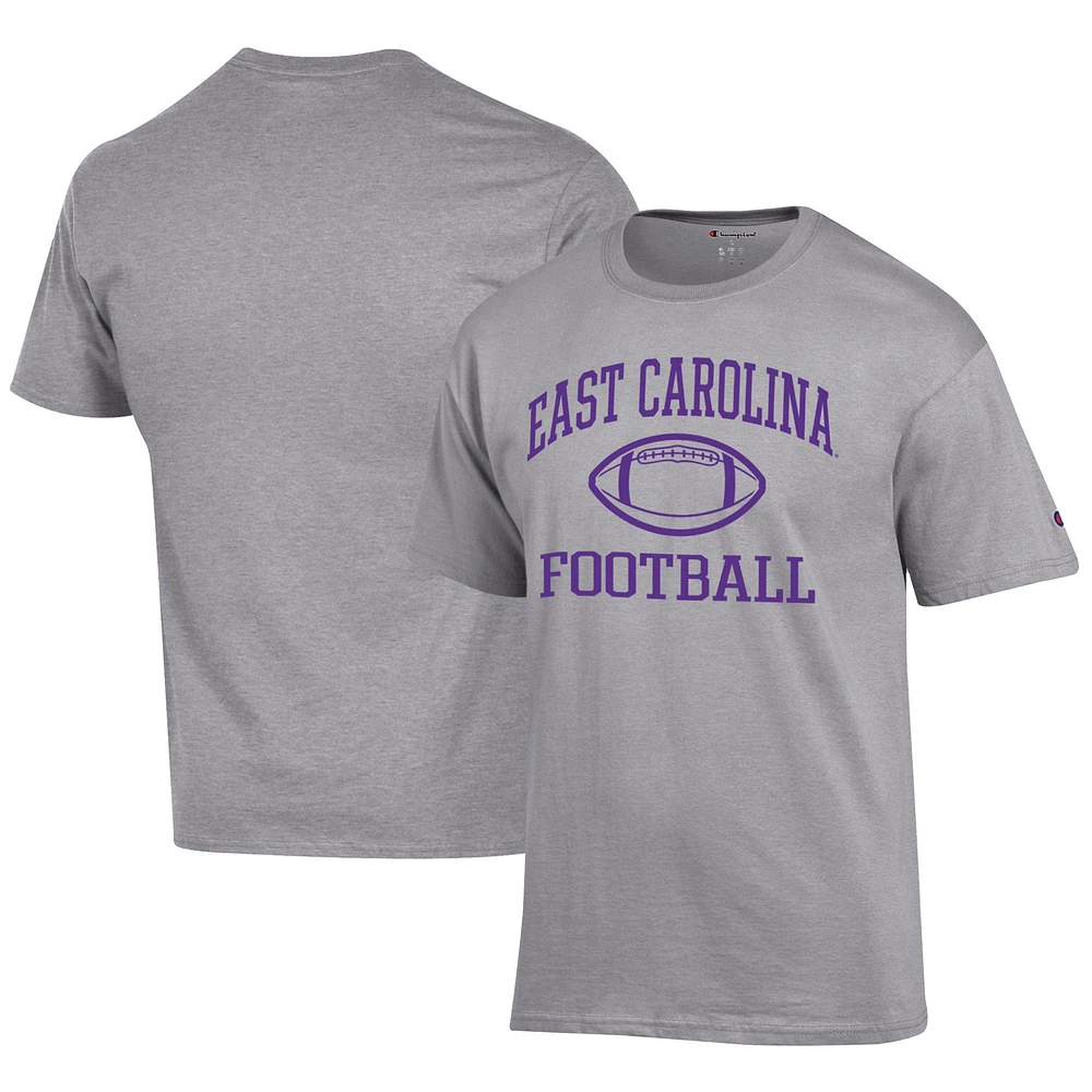 Men's Champion Gray ECU Pirates Football Jersey T-Shirt