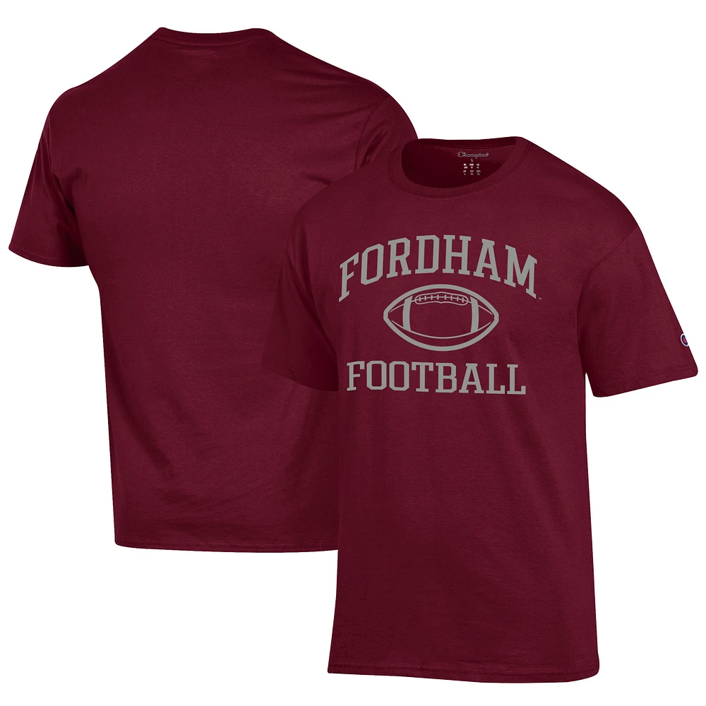 Men's Champion Maroon Fordham Rams Football Jersey T-Shirt
