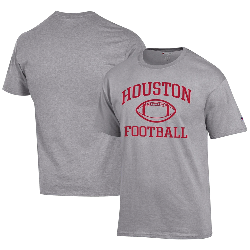 Men's Champion Gray Houston Cougars Football Jersey T-Shirt
