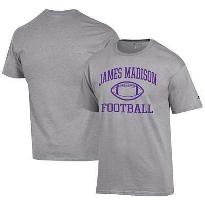 Men's Champion Gray James Madison Dukes Football Jersey T-Shirt