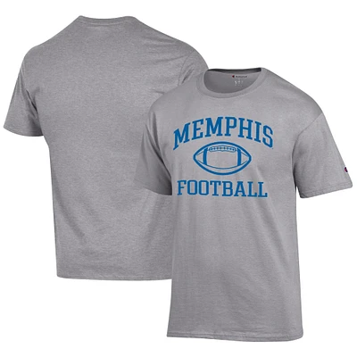 Men's Champion Gray Memphis Tigers Football Jersey T-Shirt