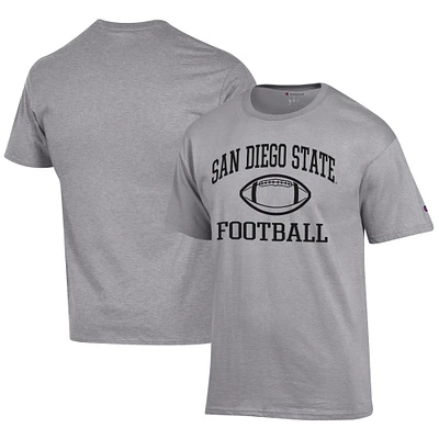 Men's Champion Gray San Diego State Aztecs Football Jersey T-Shirt