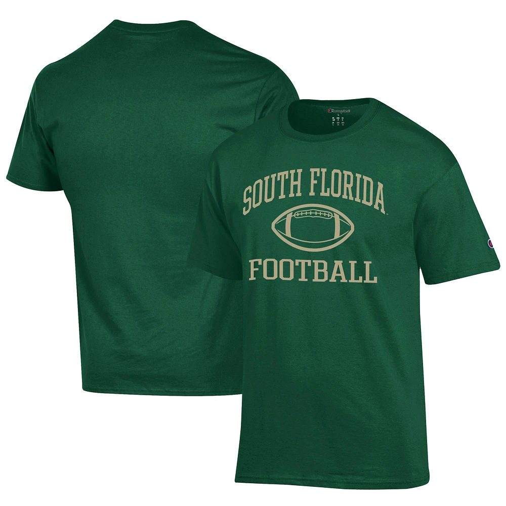 Men's Champion Green South Florida Bulls Football Jersey T-Shirt