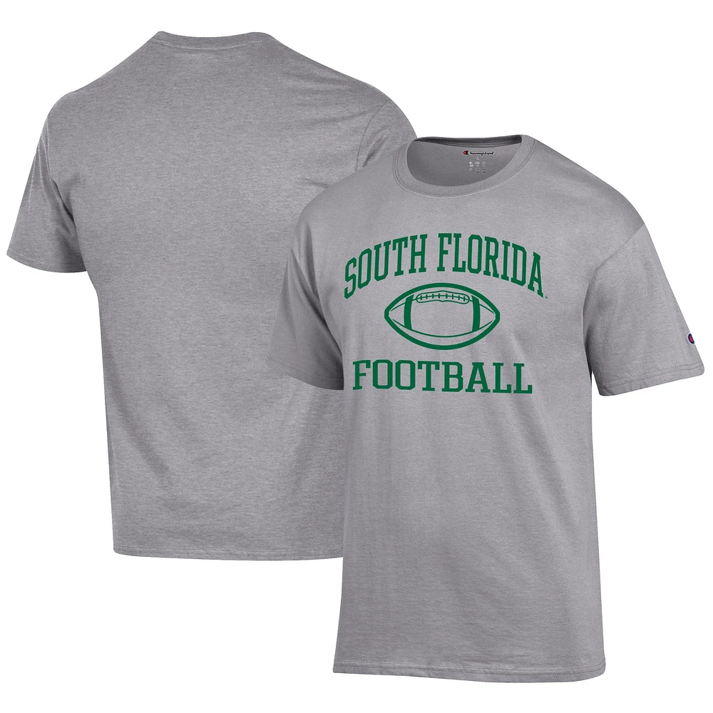 Men's Champion Gray South Florida Bulls Football Jersey T-Shirt