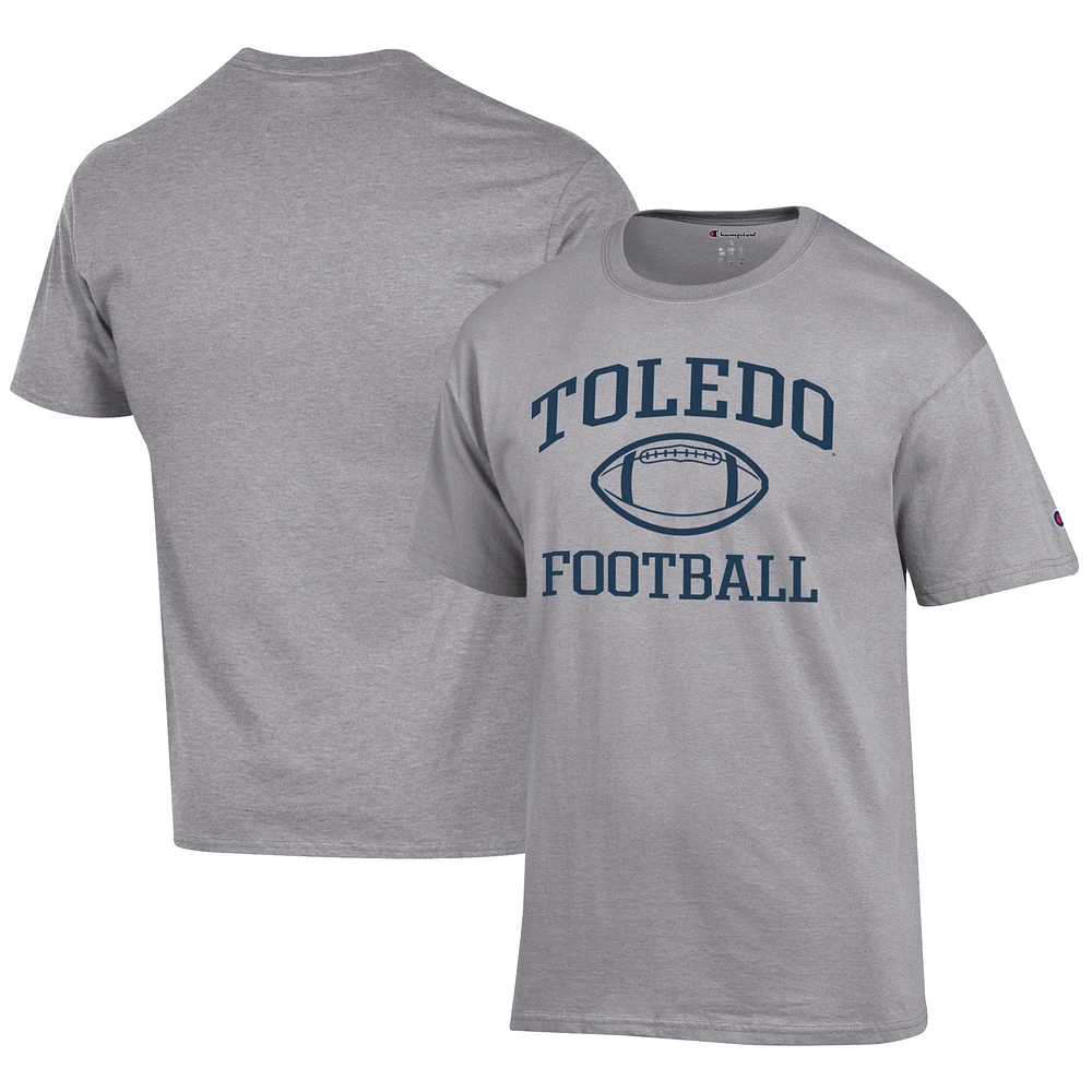 Men's Champion Gray Toledo Rockets Football Jersey T-Shirt