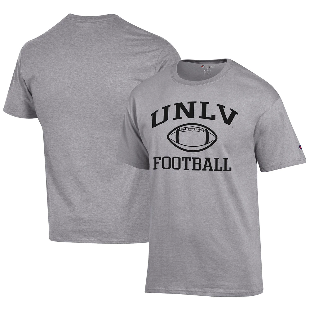 Men's Champion Gray UNLV Rebels Football Jersey T-Shirt