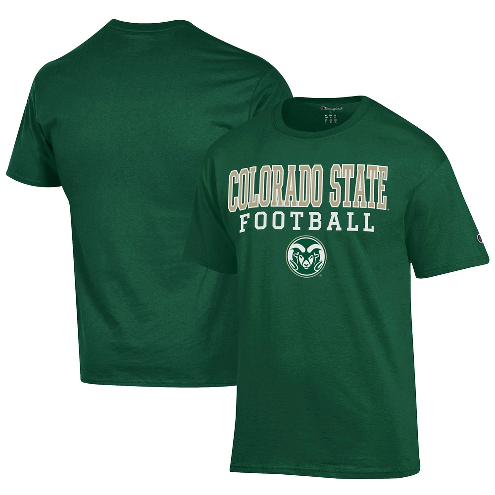 Men's Champion Green Colorado State Rams Football Jersey T-Shirt