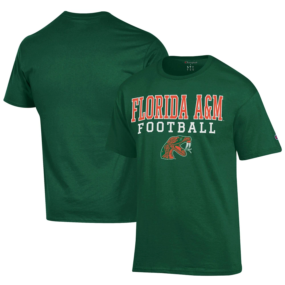 Men's Champion Green Florida A&M Rattlers Football Jersey T-Shirt