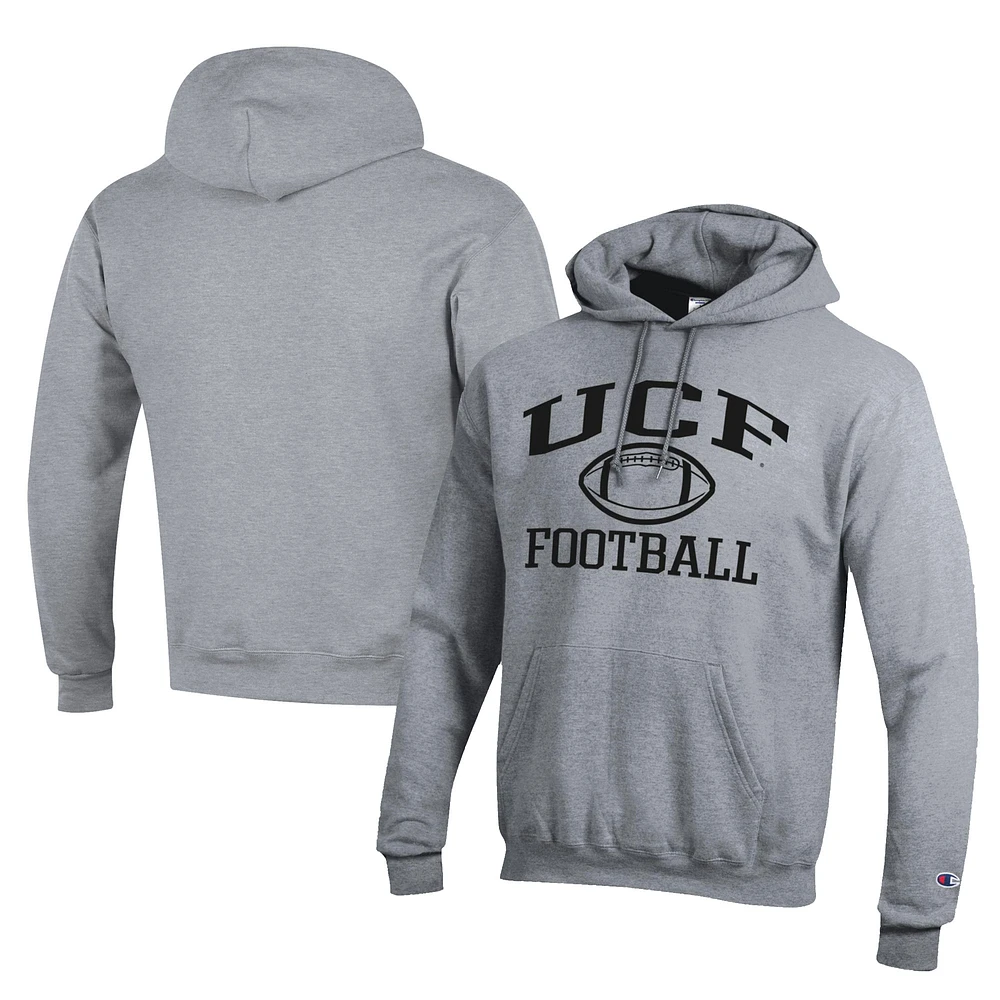 Men's Champion Gray UCF Knights Football Eco Powerblend Pullover Hoodie