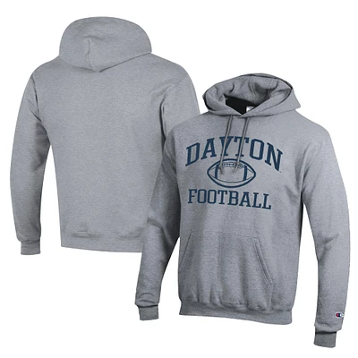 Men's Champion  Gray Dayton Flyers Football Eco Powerblend Pullover Hoodie