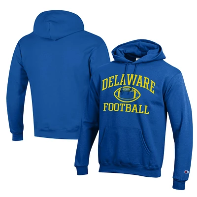 Men's Champion Royal Delaware Fightin' Blue Hens Football Eco Powerblend Pullover Hoodie