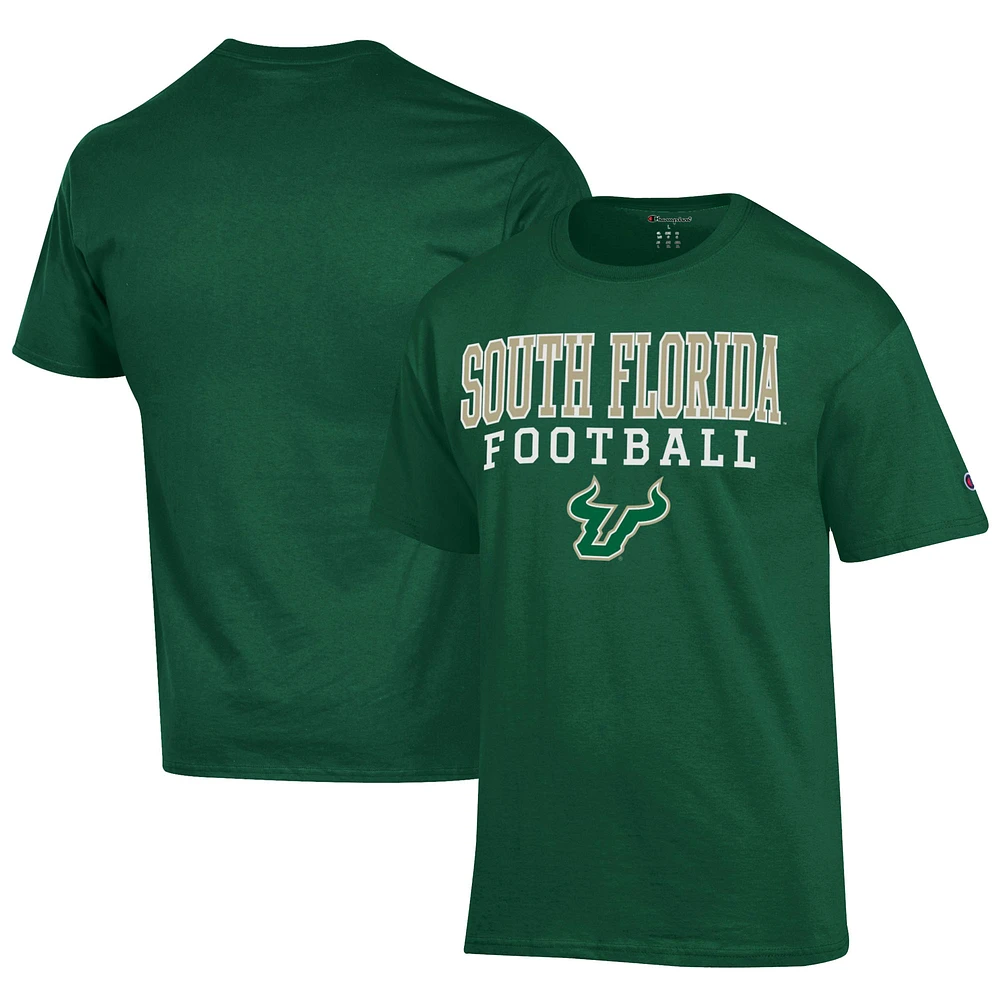 Men's Champion Green South Florida Bulls Football Jersey T-Shirt